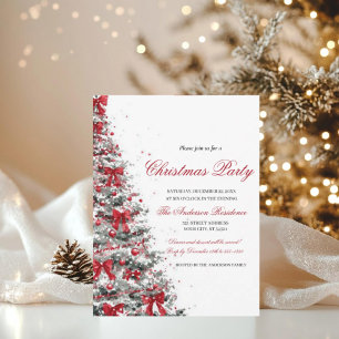 Invitation de fête de Noël à la gouache avec verdu