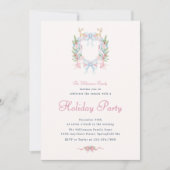 Invitation de fête de Noël à l'aquarelle Prépa (Devant)