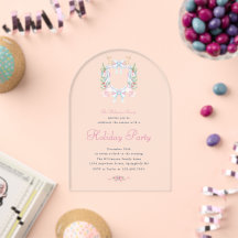 Invitation de fête de Noël à l'aquarelle Prépa