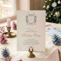 Invitation de fête de Noël à l'aquarelle Prépa