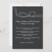 Invitation de fête de Noël à l'aquarelle rouge et  (Dos)