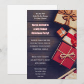 Invitation de fête de Noël à l'école avec des cade (Devant / Derrière)