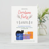 Invitation de fête de Noël à thème de café avec un (Debout devant)