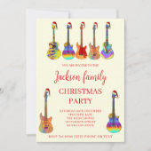 Invitation de fête de Noël à thème musical avec gu (Devant)