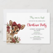 Invitation de fête de Noël adorable avec un bébé c (Devant)