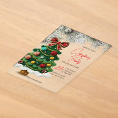Invitation de fête de Noël arbre à ruban élégant (Poser)
