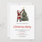 Invitation de fête de Noël au style rustique avec (Devant)
