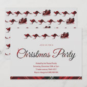 Invitation de fête de Noël australienne en flanell (Devant / Derrière)