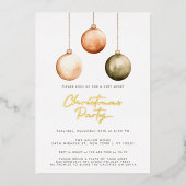 Invitation de fête de Noël aux ornements minimalis (Recto)