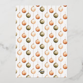 Invitation de fête de Noël aux ornements minimalis (Verso)