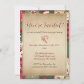 Invitation de fête de Noël avec courtepointe patch (Devant)