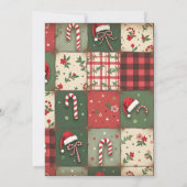 Invitation de fête de Noël avec courtepointe patch (Dos)