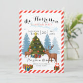 Invitation de fête de Noël avec rennes (Debout devant)