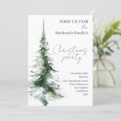Invitation de fête de Noël avec un arbre abstrait  (Debout devant)