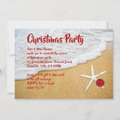 Invitation de fête de Noël Beach Sand Starfish (Devant)