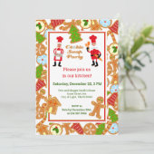 Invitation de fête de Noël Cookie Swap (Debout devant)