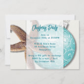 Invitation de fête de Noël côtière Étoile de mer o (Devant)