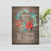 Invitation de fête de Noël Couronne florale (Debout devant)