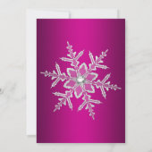 Invitation de fête de Noël Crystal Snowflake Hot P (Dos)