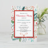Invitation de fête de Noël dans la forêt fantaisis (Debout devant)