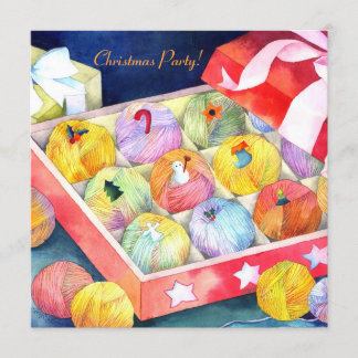 Invitation de fête de Noël de boîte-cadeau de