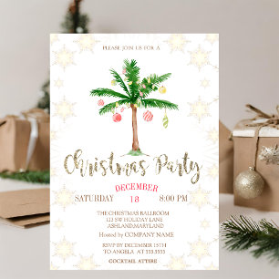 Invitation de fête de Noël de la société des floco