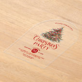 Invitation de fête de Noël de l'arbre de Noël déco (Poser)