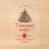 Invitation de fête de Noël de l'arbre de Noël déco (Recto)