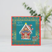 invitation de fête de Noël de maison de pain (Debout devant)