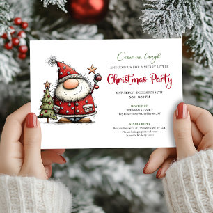 Invitation de fête de Noël de Père Noël fantaisist