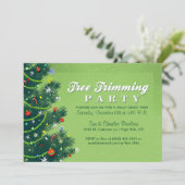 Invitation de fête de Noël de règlage d'arbre (Debout devant)