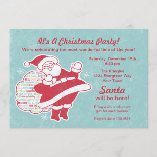 Invitation de fête de Noël de salutations de Père