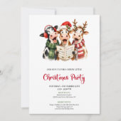 Invitation de fête de Noël de style cartoon avec d (Devant)