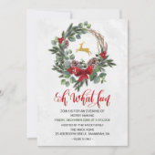 Invitation de fête de Noël de vacances de couronne (Devant)