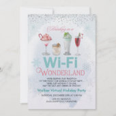 Invitation de fête de Noël de Vacances Virtuelles (Devant)