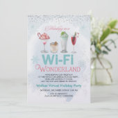 Invitation de fête de Noël de Vacances Virtuelles (Debout devant)