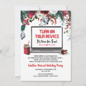 Invitation de fête de Noël de Vacances Virtuelles (Devant)