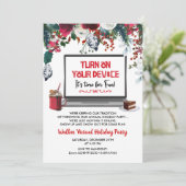 Invitation de fête de Noël de Vacances Virtuelles (Debout devant)