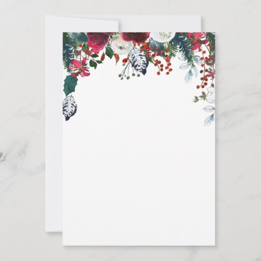 Invitation de fête de Noël de Vacances Virtuelles (Dos)