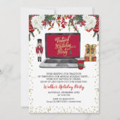 Invitation de fête de Noël de Vacances Virtuelles (Devant)