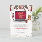 Invitation de fête de Noël de Vacances Virtuelles (Debout devant)