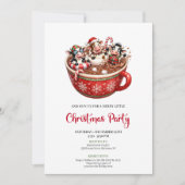 Invitation de fête de Noël de vaches fantaisistes (Devant)