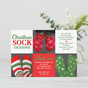 Invitation de fête de Noël d'échange