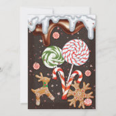 Invitation de fête de Noël d'échange de biscuit de (Dos)