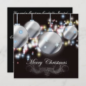 Invitation de fête de Noël d'entreprise (Devant / Derrière)