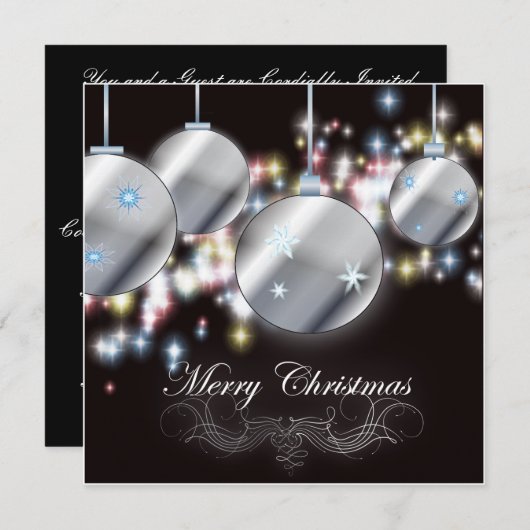 Invitation de fête de Noël d'entreprise (Devant / Derrière)