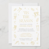 Invitation de fête de Noël dessinée à la main (Devant)
