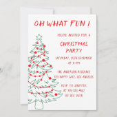 Invitation de fête de Noël dessinée à la main avec (Devant)