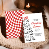 Invitation de fête de Noël dessinée à la main pour