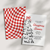 Invitation de fête de Noël dessinée à la main pour